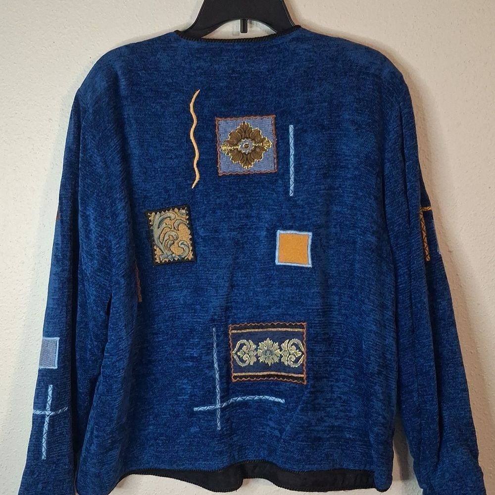 Allure Blue Knit Jacket size XL - Picture 4 of 7